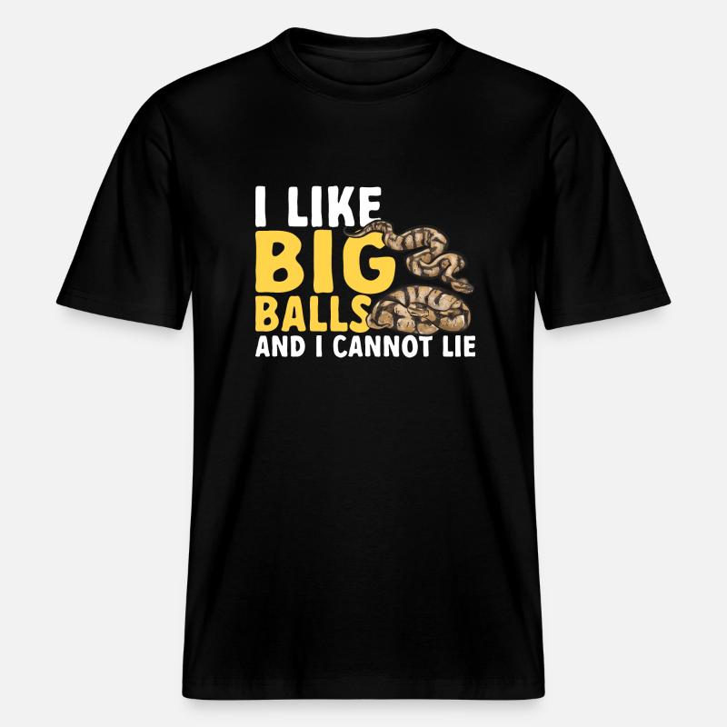 Ball Python Schlange Königspython - RELAXED FIT Unisex Organic T-Shirt - Schwarz