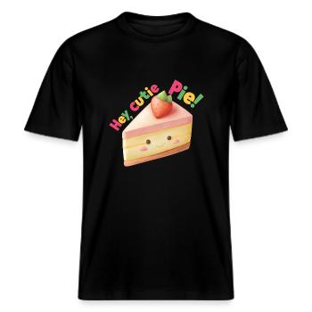 Hé, Cutie Pie ! -  T-shirt unisexe RELAXED FIT en coton bio - noir - Devant - Alina (178cm) & Michal (187cm)