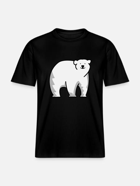 Eisbär -  RELAXED FIT Unisex Organic T-Shirt - Schwarz