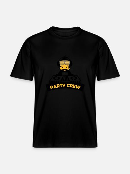 duck_party_crew_2 -  T-shirt unisexe RELAXED FIT en coton bio - noir