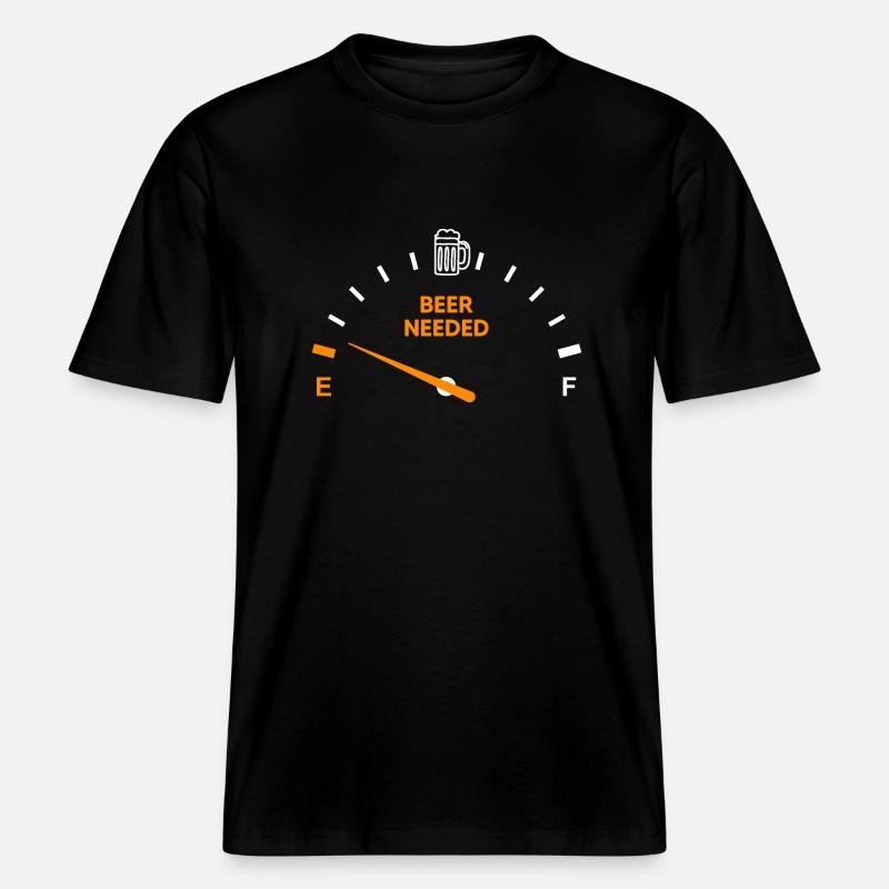 Bier Trinkspruch Biergarten Biertrinker Biertank -  RELAXED FIT Unisex Organic T-Shirt - Schwarz