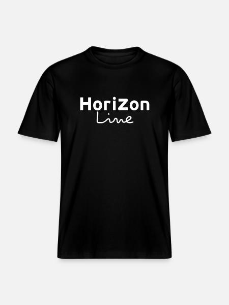 Horizon Line -  RELAXED FIT Unisex Organic T-Shirt - black