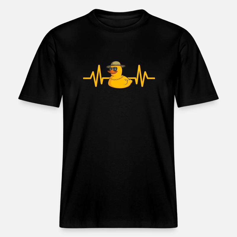 Quietscheentchen Quietscheente Gummiente - RELAXED FIT Unisex Organic T-Shirt - Schwarz