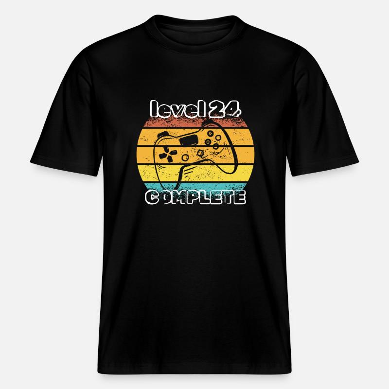 level 24 complete -  T-shirt unisexe RELAXED FIT en coton bio - noir
