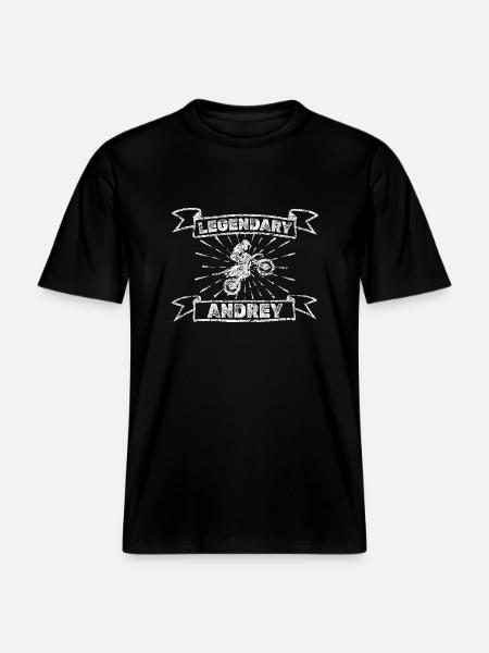 Motorcycle Andrey - RELAXED FIT Unisex Organic T-Shirt - black