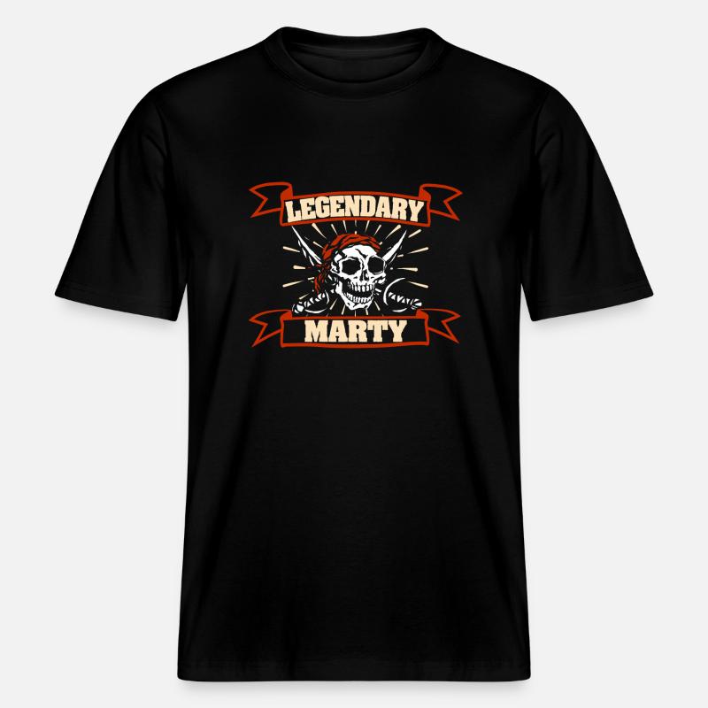 Gift for Marty -  RELAXED FIT Unisex Organic T-Shirt - black