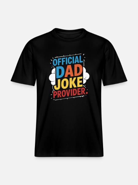 Official Dad Joke Supplier - RELAXED FIT Unisex Organic T-Shirt - black