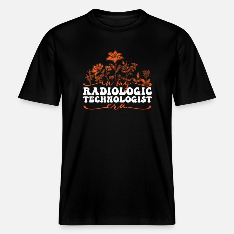 Radiologic Technologist Ära Blumen - RELAXED FIT Unisex Organic T-Shirt - Schwarz