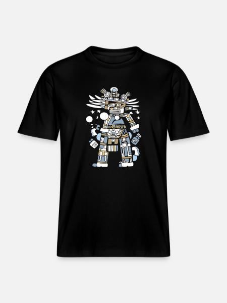 Mayan God Mayan Mythology Itzamna -  RELAXED FIT Unisex Organic T-Shirt - black