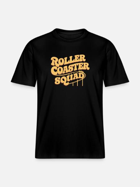 Roller Coaster Squad Achterbahn Fans - T-shirt unisexe RELAXED FIT en coton bio - noir
