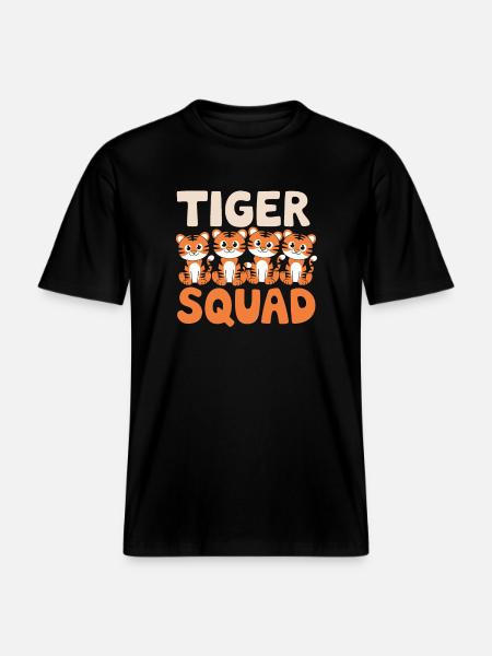 Tiger Group Design Tiger Squad - RELAXED FIT Unisex Organic T-Shirt - black