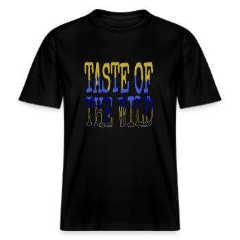 Nature Découverte Drôle Citation Nourriture Amateurs Plaisir -  T-shirt unisexe RELAXED FIT en coton bio - noir - Devant - Alina (178cm) & Michal (187cm)