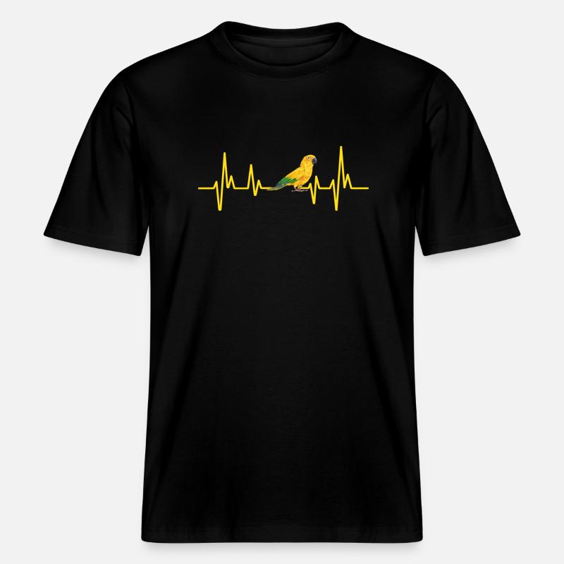 Perruche, Perroquet, Perruche, Oiseau -  T-shirt unisexe RELAXED FIT en coton bio - noir