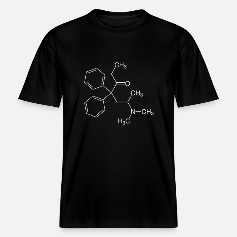 Methadone structural formula - RELAXED FIT Unisex Organic T-Shirt - black