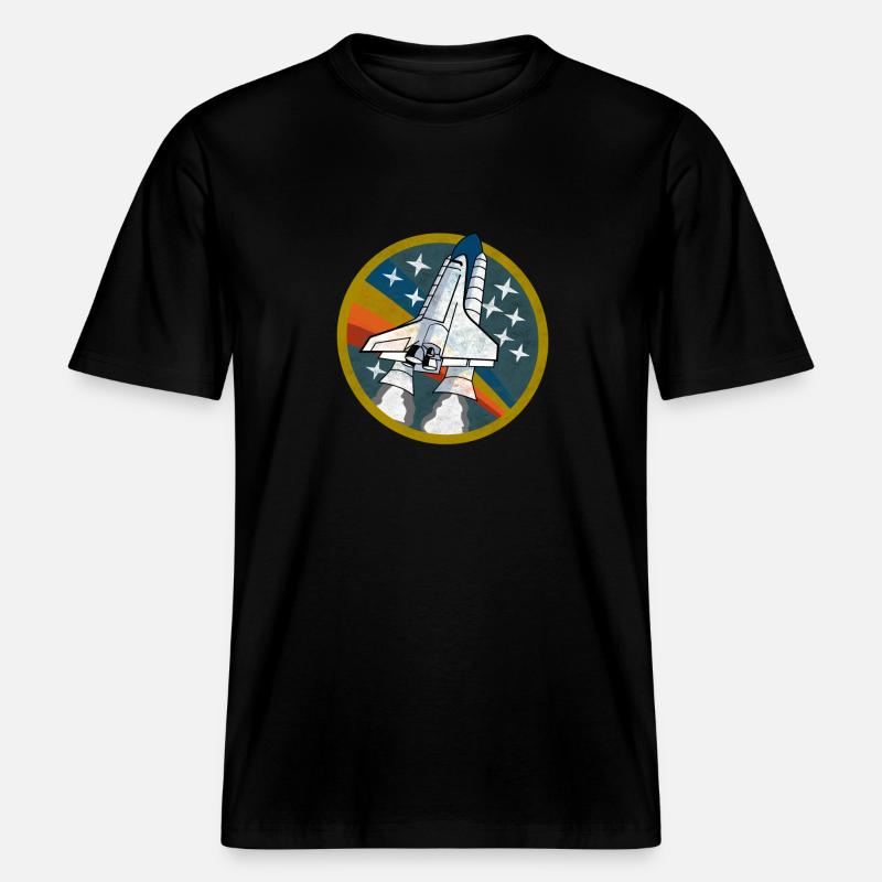 Spaceshuttle-Start - Space Shuttle Launch Shirt -  RELAXED FIT Unisex Organic T-Shirt - Schwarz