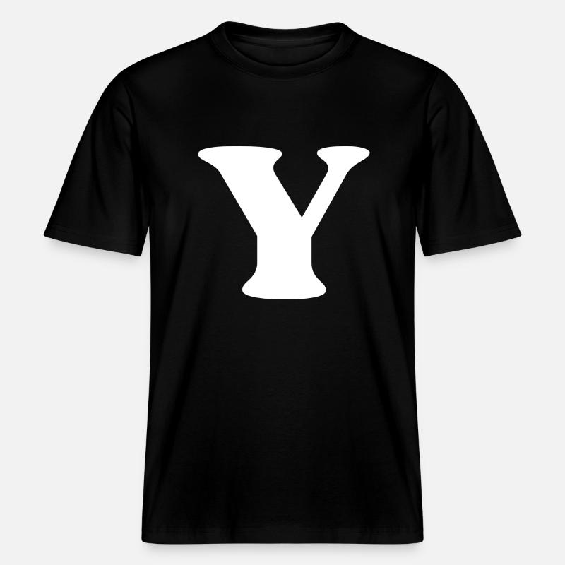 Ypsilon - RELAXED FIT Unisex Organic T-Shirt - Schwarz