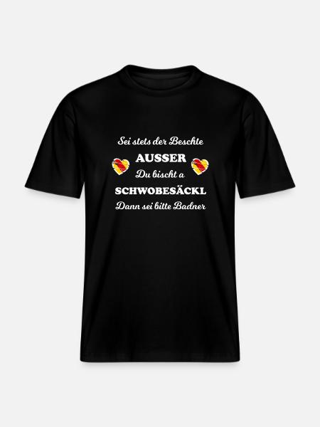 La maison dans le Badnerland -  T-shirt unisexe RELAXED FIT en coton bio - noir