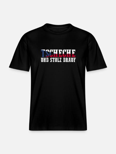 Tchèques République tchèque - T-shirt unisexe RELAXED FIT en coton bio - noir