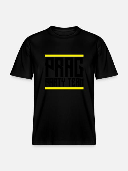 prag team party - RELAXED FIT Unisex Organic T-Shirt - Schwarz