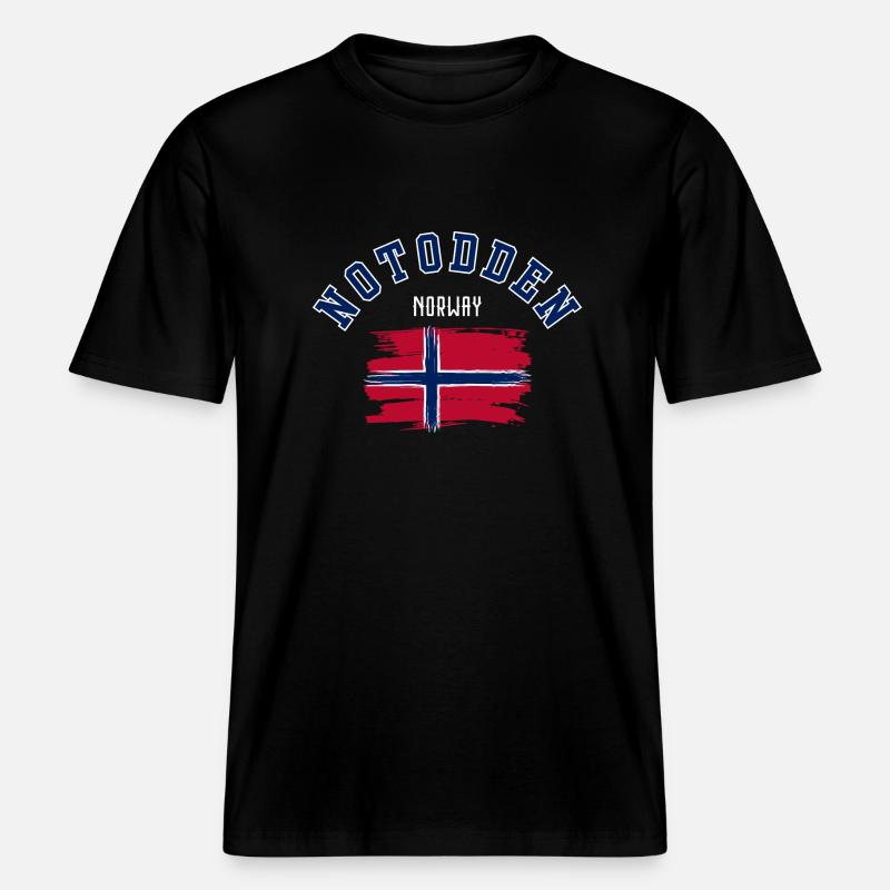 Notoden, Norvège -  T-shirt unisexe RELAXED FIT en coton bio - noir