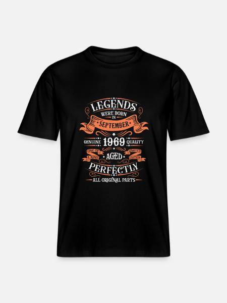 52. Jubiläum September 1969 Geschenkidee -  RELAXED FIT Unisex Organic T-Shirt - Schwarz