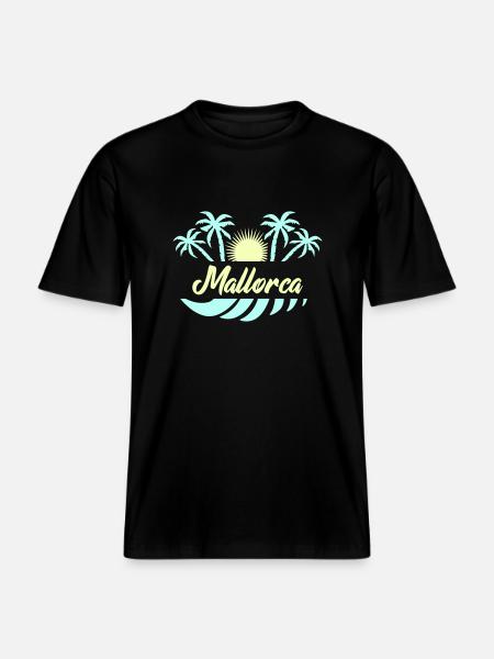 Mallorca 02 - RELAXED FIT Unisex Organic T-Shirt - black
