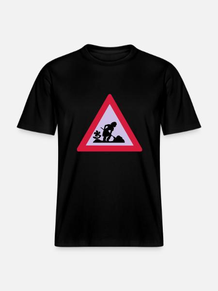 baustelle - RELAXED FIT Unisex Organic T-Shirt - black