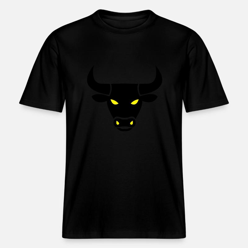 stier_002 -  T-shirt unisexe RELAXED FIT en coton bio - noir