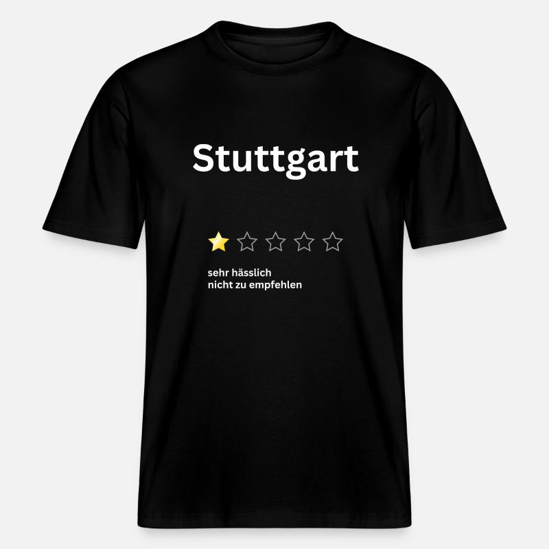 Stuttgart 1star -  RELAXED FIT Unisex Organic T-Shirt - Schwarz