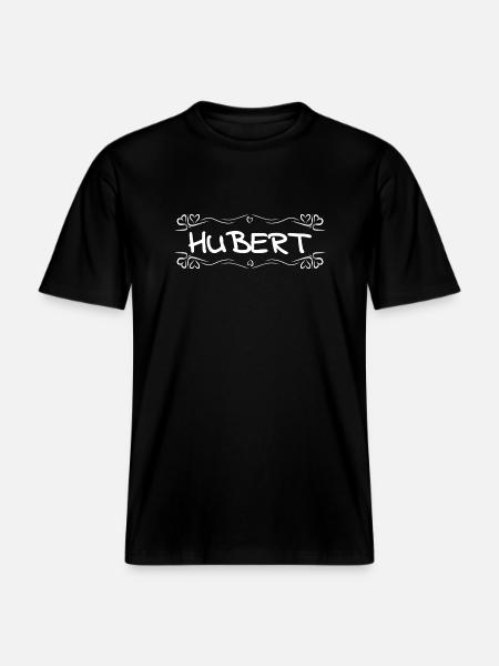 Hubert as a name - RELAXED FIT Unisex Organic T-Shirt - black