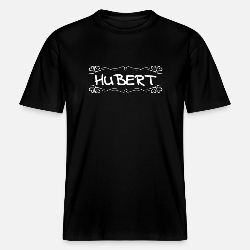 Hubert comme nom -  T-shirt unisexe RELAXED FIT en coton bio - noir