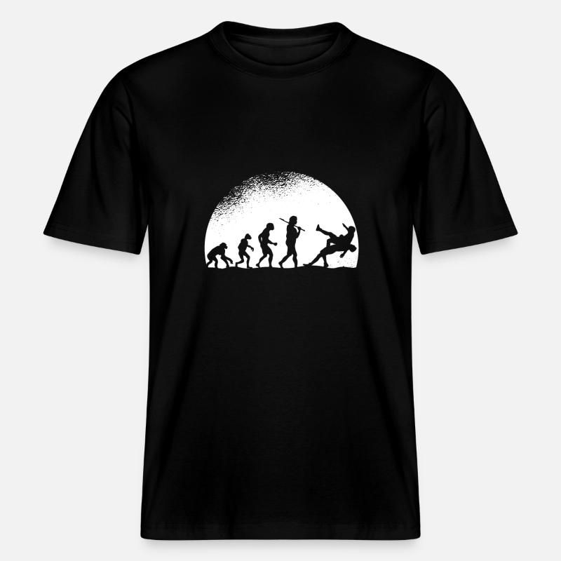 Evolution Wrestling - RELAXED FIT Unisex Organic T-Shirt - Schwarz
