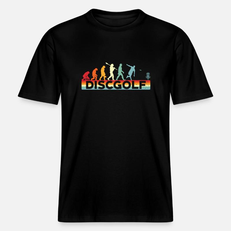 Discgolf Evolution Discgolf -  RELAXED FIT Unisex Organic T-Shirt - Schwarz