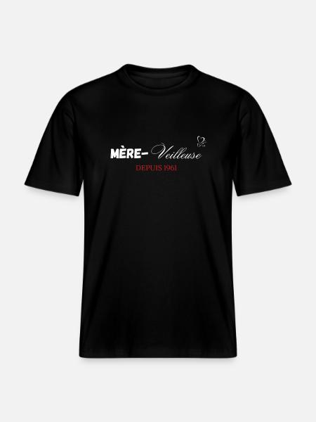 Mère veilleuse depuis 1961 -  T-shirt unisexe RELAXED FIT en coton bio - noir