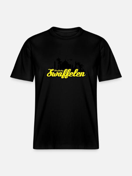 Swaffelen - RELAXED FIT Unisex Organic T-Shirt - Schwarz