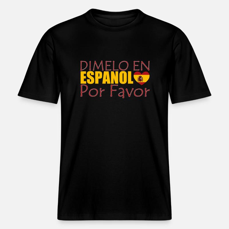 Spanisch Spanisch Lehrer Sprache - RELAXED FIT Unisex Organic T-Shirt - Schwarz