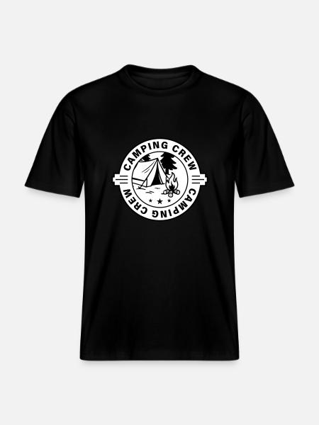 Camping Crew Zelten - RELAXED FIT Unisex Organic T-Shirt - Schwarz