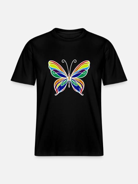 Schmetterling - RELAXED FIT Unisex Organic T-Shirt - Schwarz