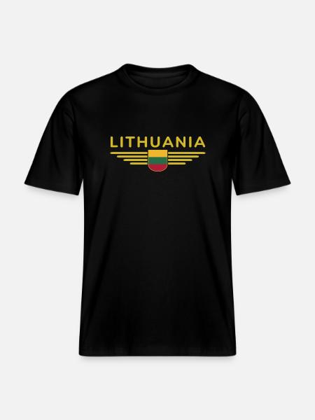 Lithuania T-Shirt – Pride and Style -  RELAXED FIT Unisex Organic T-Shirt - black
