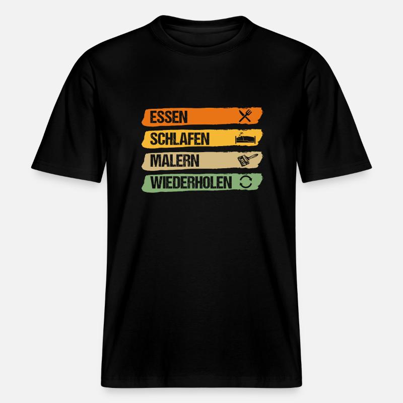 Maître Peintre Compagnon Peintre -  T-shirt unisexe RELAXED FIT en coton bio - noir