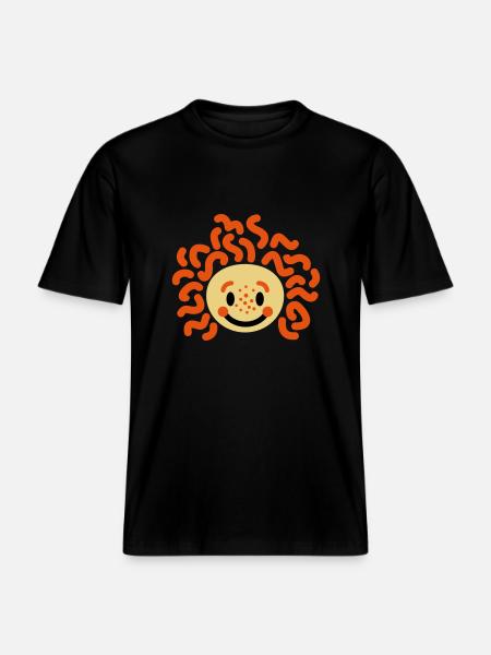 Child with freckles -  RELAXED FIT Unisex Organic T-Shirt - black