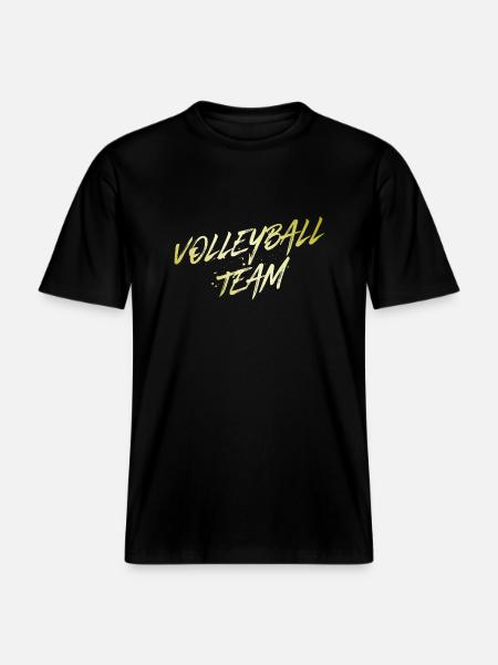 Volleyball Team - RELAXED FIT Unisex Organic T-Shirt - black
