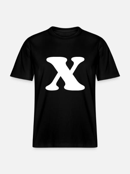Letter x -  RELAXED FIT Unisex Organic T-Shirt - black