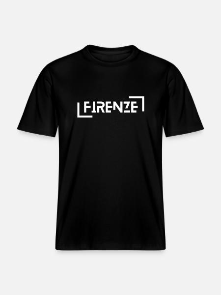 Firenze Florence - T-shirt unisexe RELAXED FIT en coton bio - noir