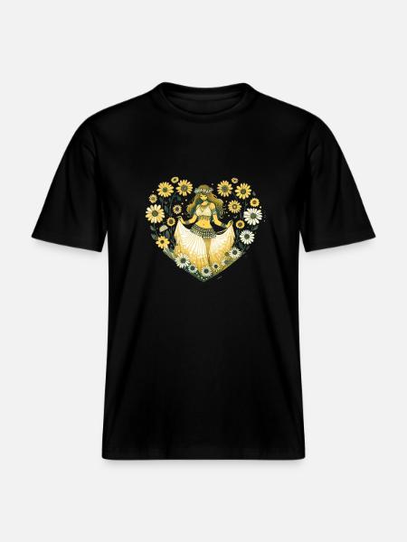 Belly Dancer Daisy - RELAXED FIT Unisex Organic T-Shirt - black