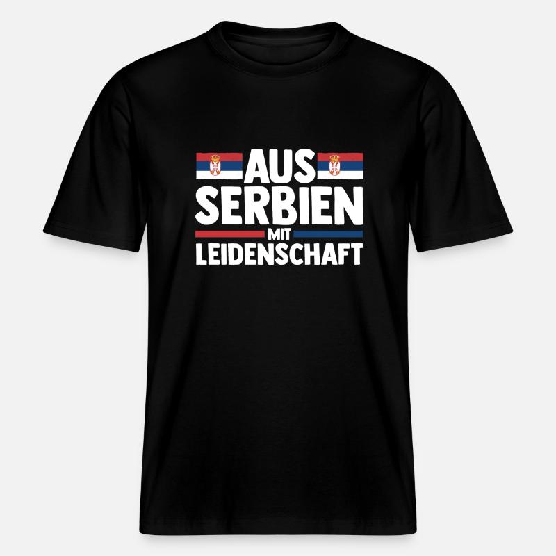 Serben Serbisch Serbien -  RELAXED FIT Unisex Organic T-Shirt - Schwarz