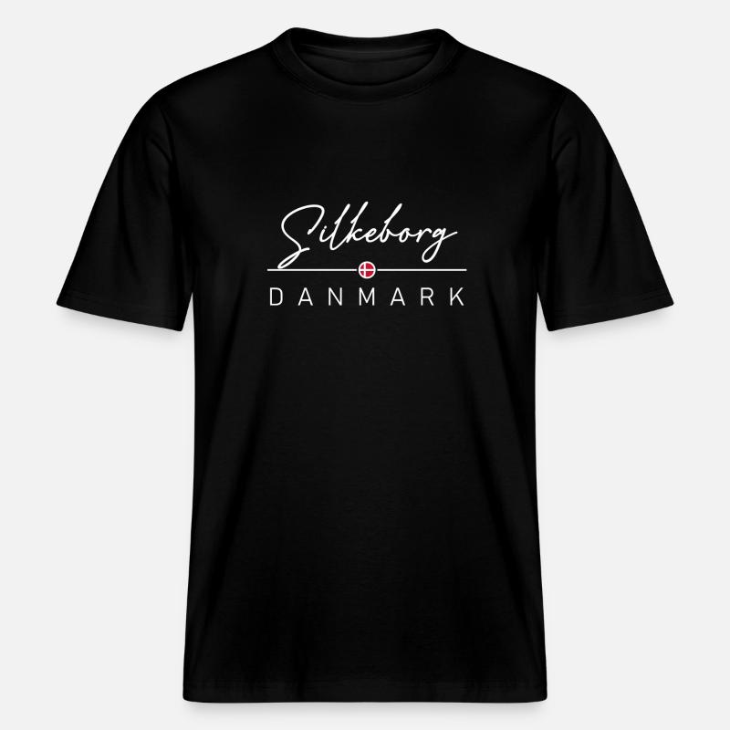Dänemark - Silkeborg - Danemark - Danemark -  T-shirt unisexe RELAXED FIT en coton bio - noir