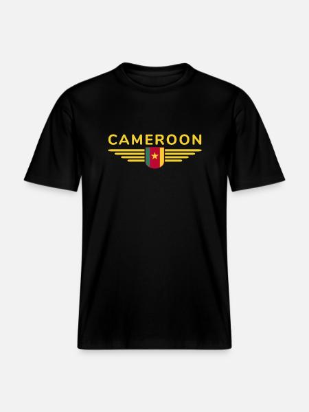 Cameroon Design – Pride and Diversity -  RELAXED FIT Unisex Organic T-Shirt - black