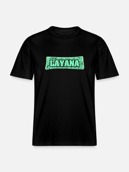 Layana as a birth name - RELAXED FIT Unisex Organic T-Shirt - black