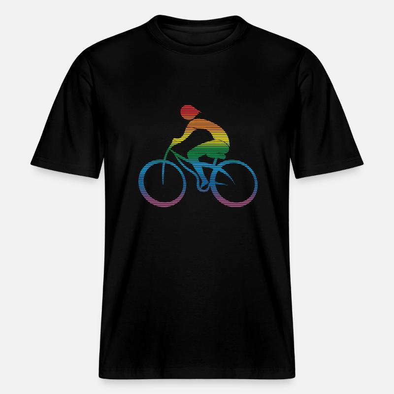Cyclist -  RELAXED FIT Unisex Organic T-Shirt - black